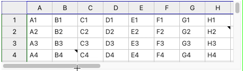Handsontable data grid – smart positioning of comment boxes