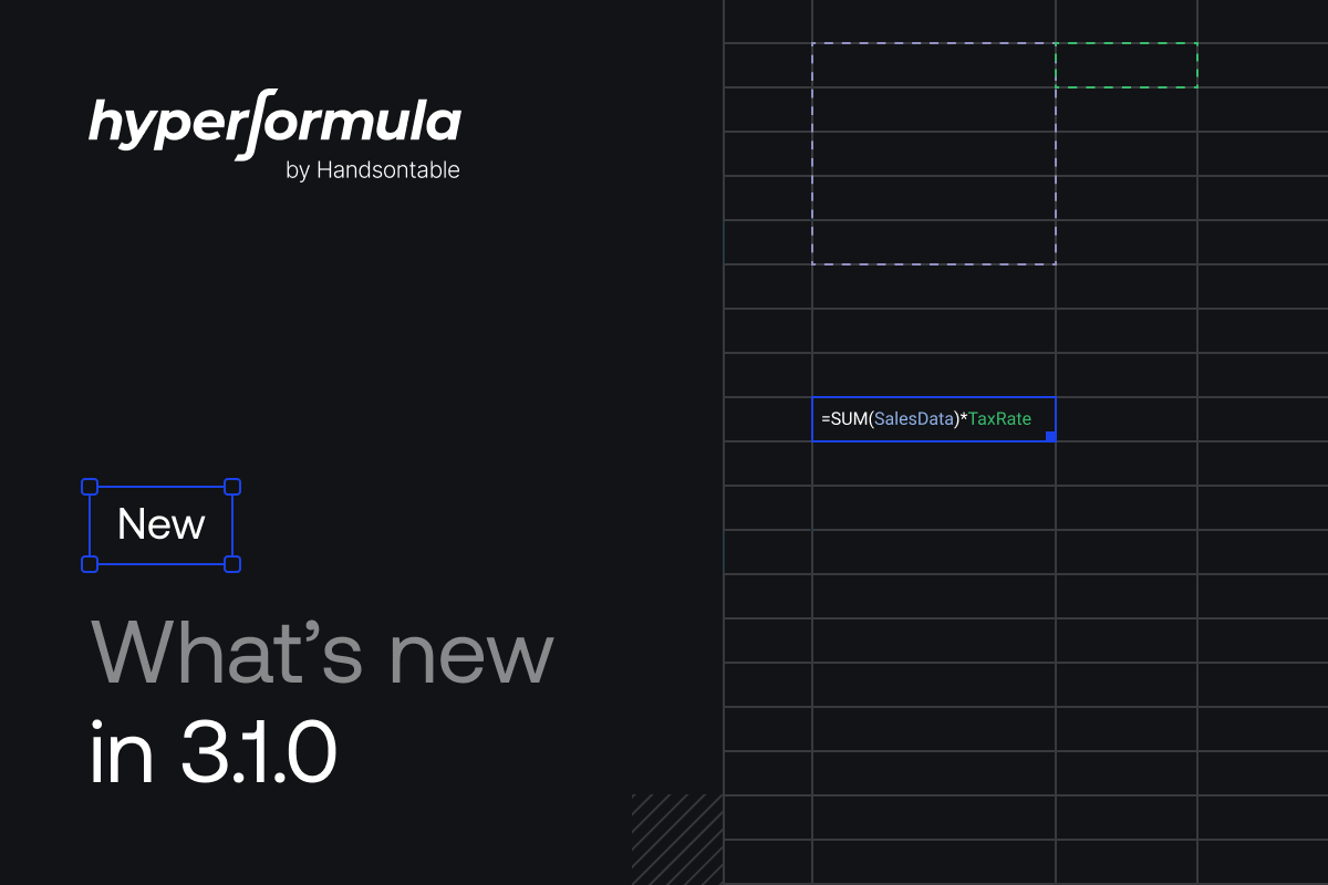 HyperFormula 3.1.0: Improved Cross-Sheet Operations, Easier APIs, and Clearer Docs