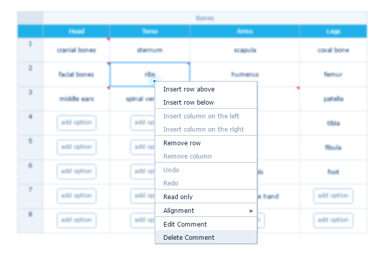 Customize Handsontable Context Menu