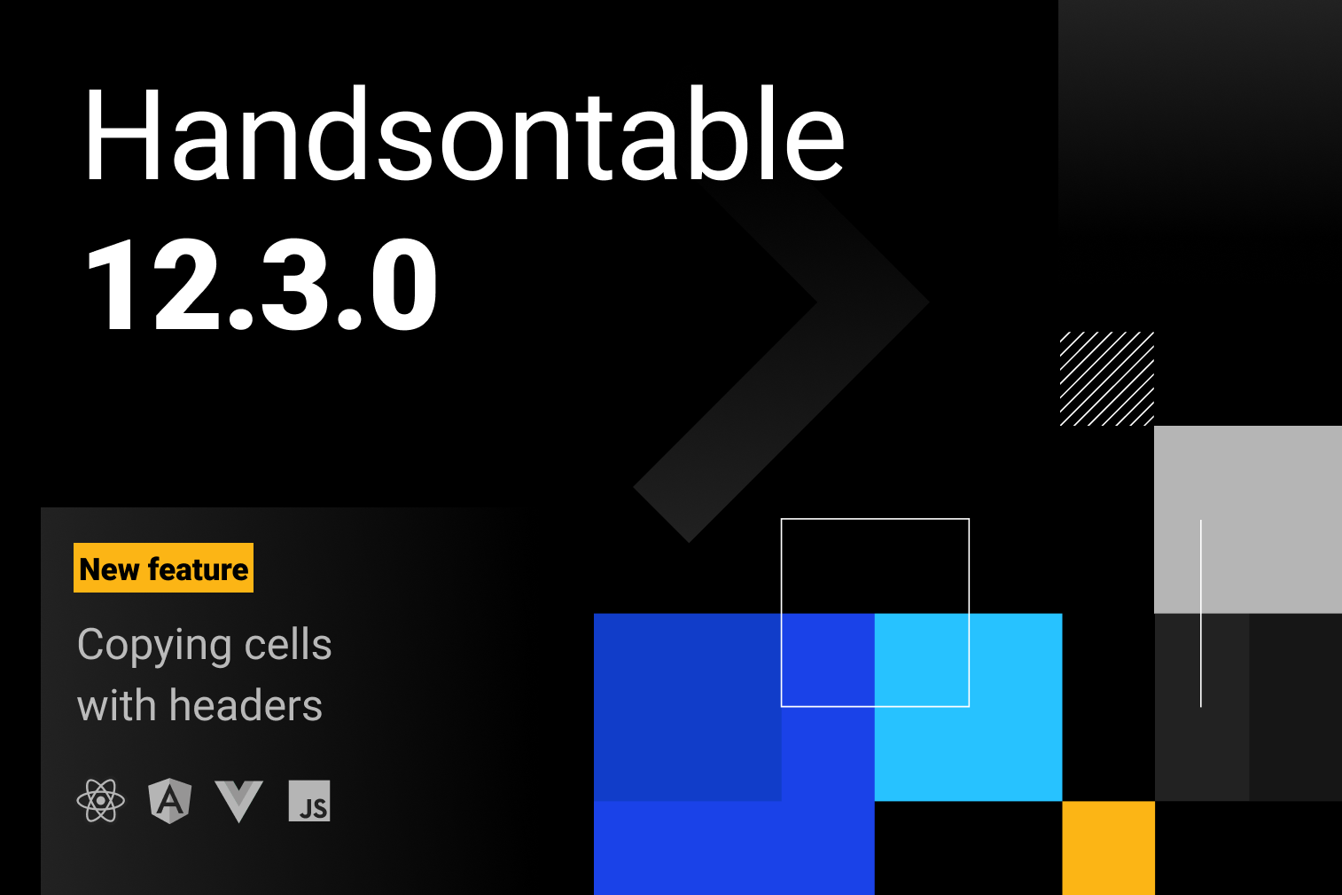 Illustration for Handsontable 12.3.0 data grid release