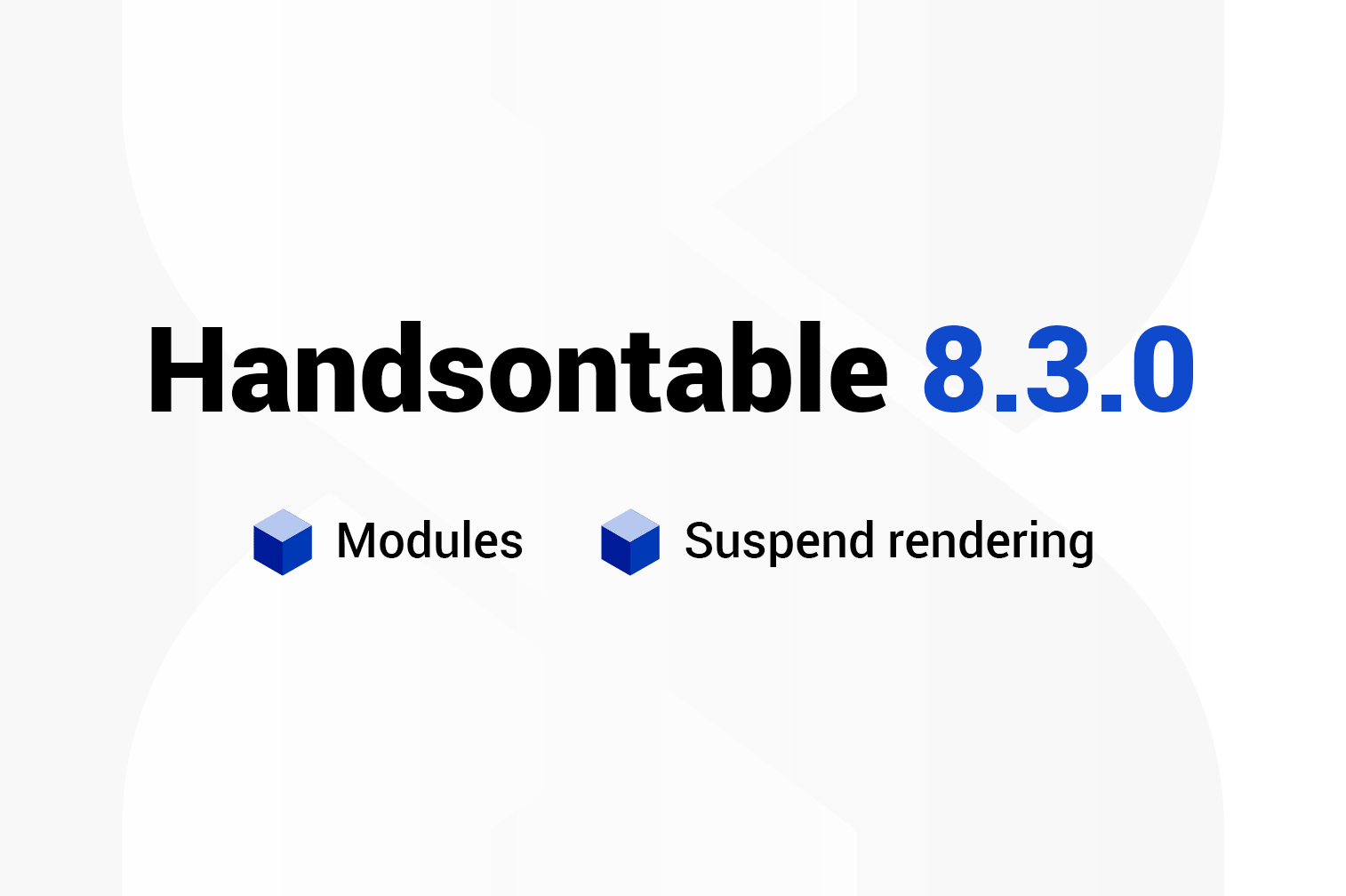 Handsontable 8.3.0 release
